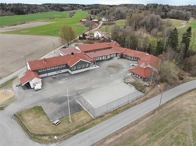 Dronefoto skolebygg