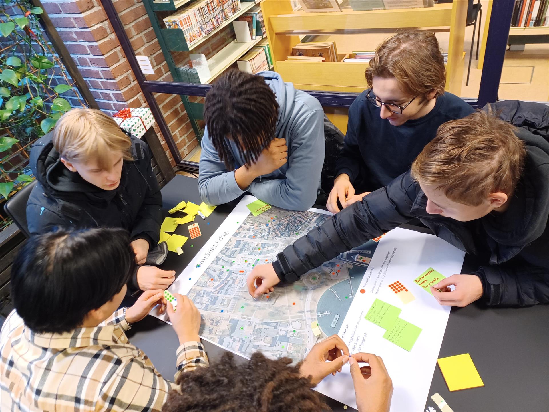 ungdommer som gir innspill til planer