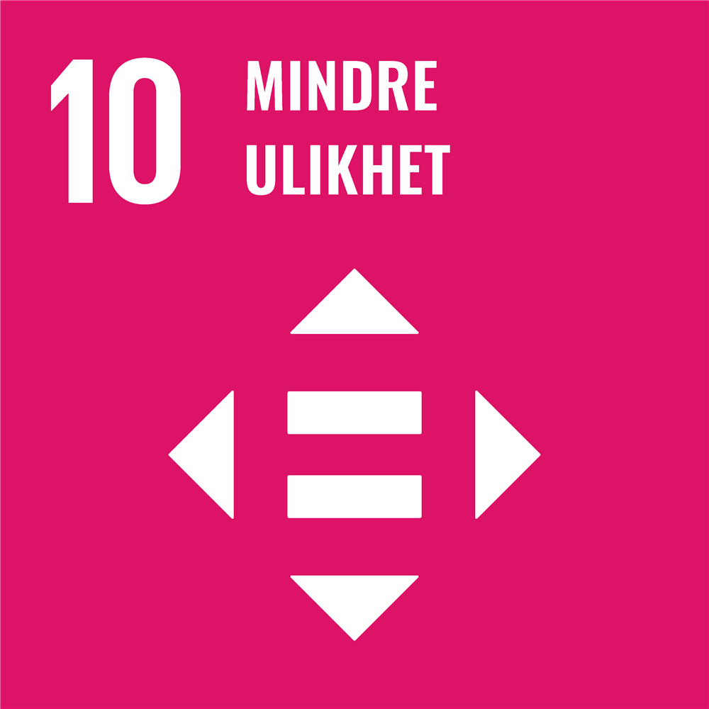 Bærekraftsmål 10: Mindre ulikhet - Klikk for stort bilde