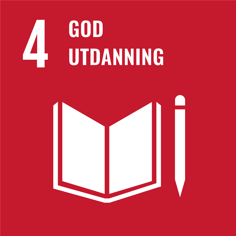 Bærekraftsmål 4: God utdanning - Klikk for stort bilde