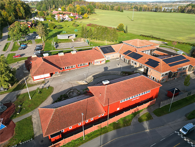 Dronefoto skolebygg