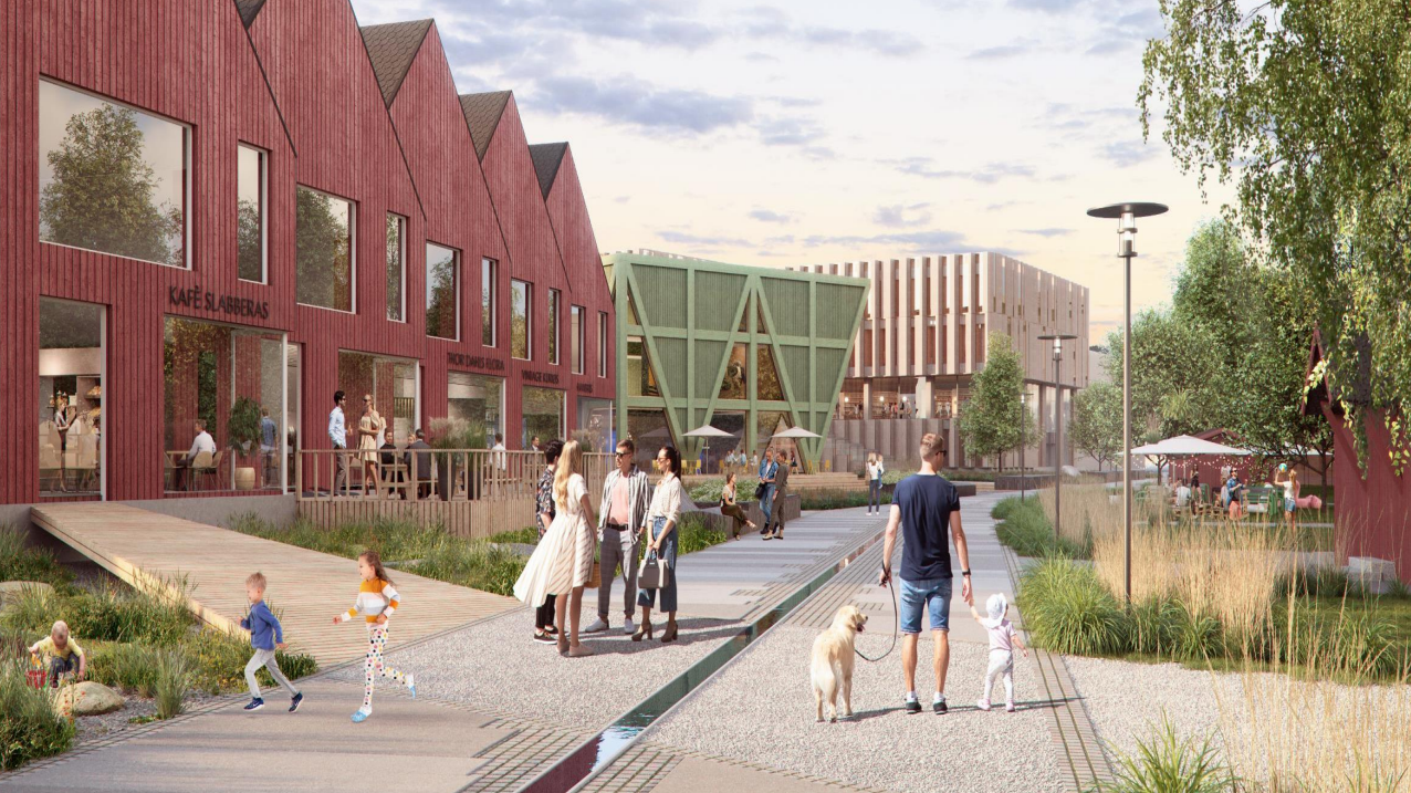 Illustrasjon av hvordan nye Tivolitomta kan se ut